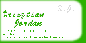 krisztian jordan business card